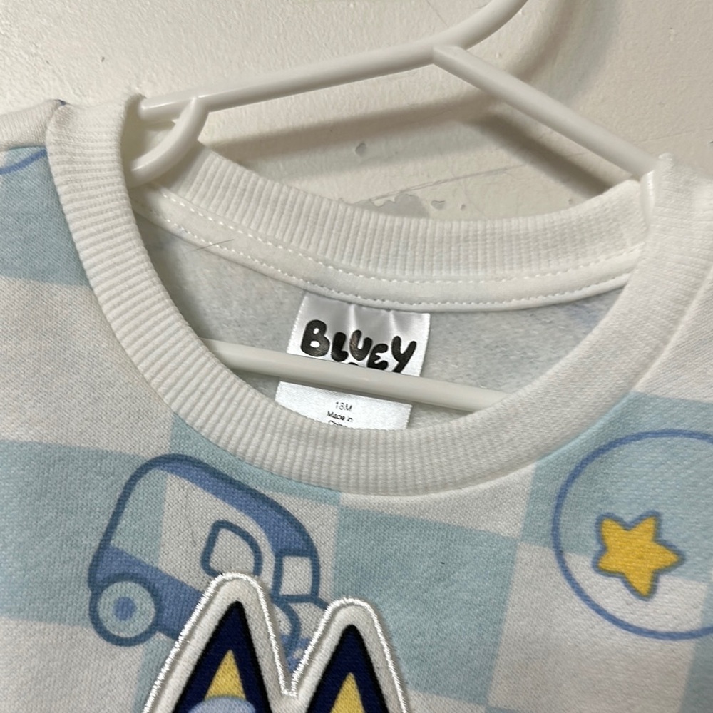 Kids Sweatshirt - Blue and White - Picture 2 of 2